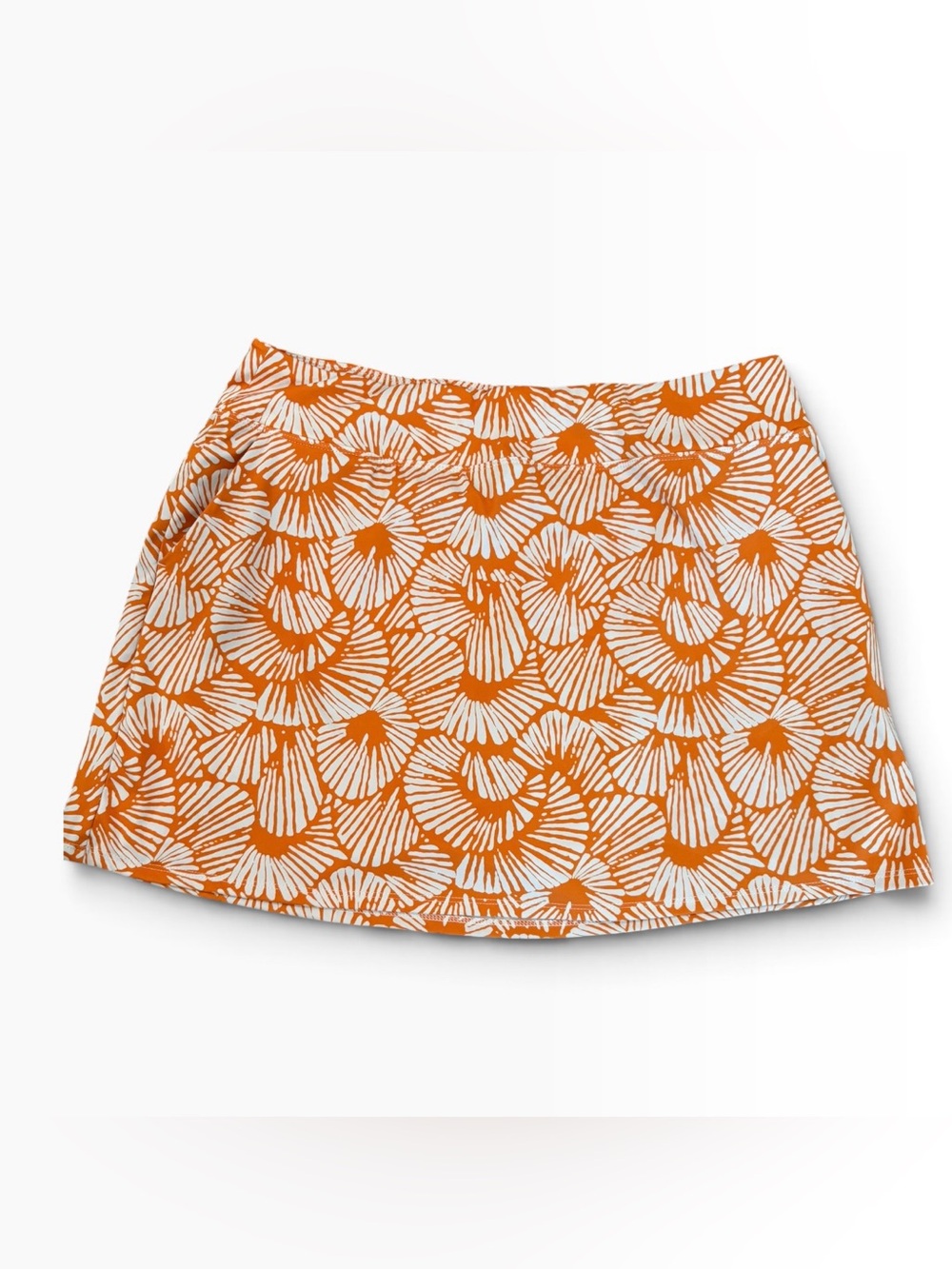 Tommy Bahama Orange and White Shell Golf Skirt size:XL